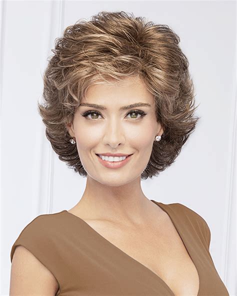 brown curly short wig